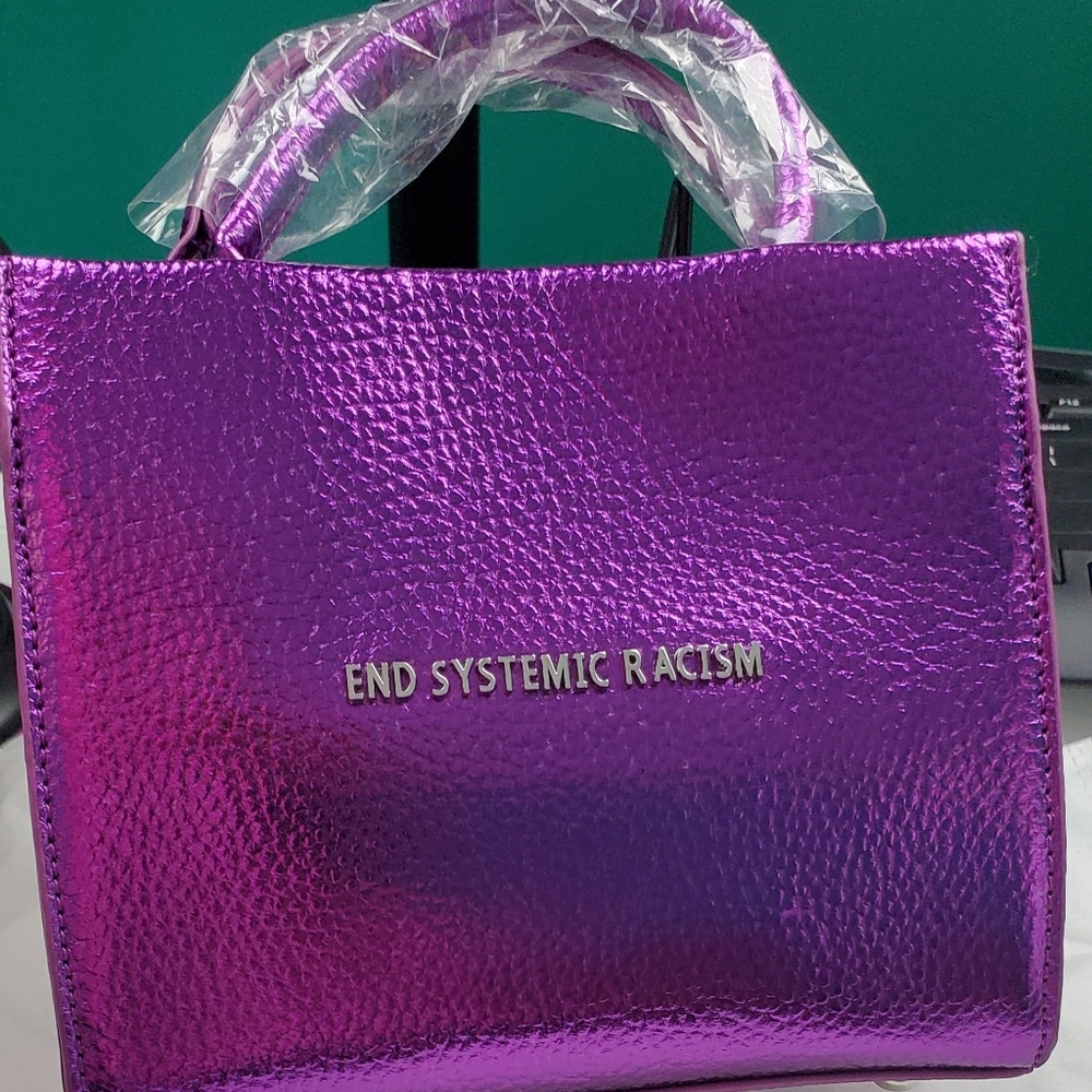 NWT BRANDON BLACKWOOD END SYSTEMIC RACISM HANDBAG